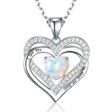 Solarii Moissanite Birthstone 1.0ct Heart Cut 925 Sterling Silver Necklace