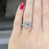 Elegant Radiant Cut 5.0ct Engagement Ring In 925 Sterling Silver