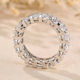Elegant 925 Sterling Silver Oval Cut Wedding Ring