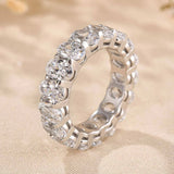 Elegant 925 Sterling Silver Oval Cut Wedding Ring