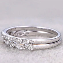 Stackable 925 Sterling Silver Round Cut Wedding Ring