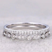 Stackable 925 Sterling Silver Round Cut Wedding Ring