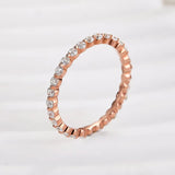 925 Sterling Silver Round Cut Eternity Band