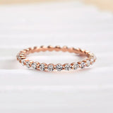 925 Sterling Silver Round Cut Eternity Band