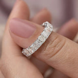 925 Sterling Silver Radiant Cut Wedding Ring