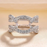 Luxurious Cushion Cut CZ 925 Sterling Silver Bridal Set