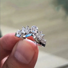 Fashionable 925 Sterling Silver Asscher Cut Wedding Ring