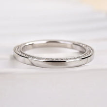Muted 925 Sterling Silver Round Cut Wedding Ring