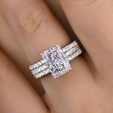 Timeless Radiant Cut Simulated Diamond 3PC Wedding Ring Set