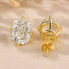 Luxurious Cushion Cut Women's Stud Earrings In Sterling Silver