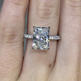 Solarii New Arrived 4.0ct Radiant Cut Engagement Ring