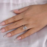 Emerald Cut Engagement Ring In 925 Sterling Silver