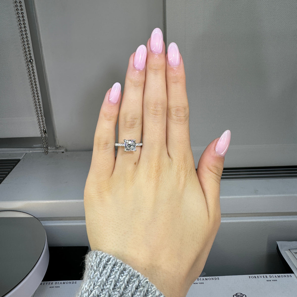 Solarii New Arrived 3.0ct Princess Cut Engagement Ring
