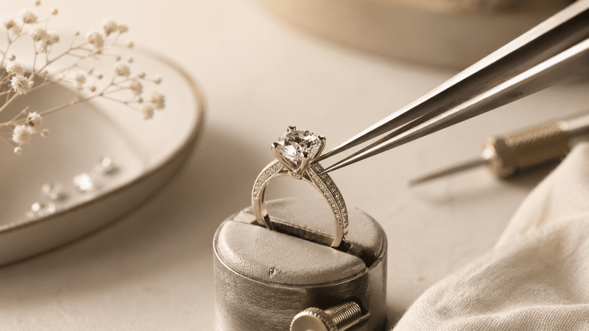 Handcrafted ring making detail