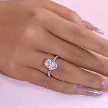 Solarii Moissanite  Oval Cut  925 Sterling Silver Engagement Ring