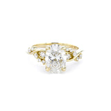 Chic Oval Cut 3.0 Ct Side Stone 925 Sterling Silver Wedding Ring Set