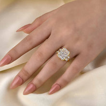 Glazed Radiant Cut 8.0ct Three Stone Engagement Ring In Sterling Silver