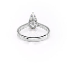 Modern Solarii Moissanite 2.0ct Pear Cut 925 Sterling Silver Hidden Halo Engagement Ring
