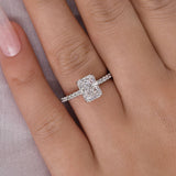 Dazzling Radiant Cut 2.0ct 925 Sterling Silver Engagement Ring