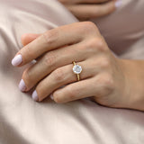 Shapely Solarii Moissanite 2.0ct Round Cut 925 Sterling Silver Twist Design Engagement Ring