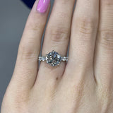 Gorgeous Pave Round Cut 3.0ct Engagement Ring In Sterling Silver