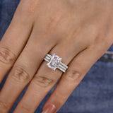 Timeless Radiant Cut Simulated Diamond 3PC Wedding Ring Set