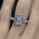 Solarii New Arrived 3.0ct Radiant Cut Engagement Ring