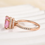 Timeless Cushion Cut Morganite Sterling Silver 3.5ct Engagement Ring