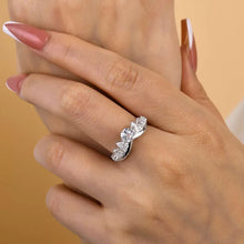 Fashionable 925 Sterling Silver Asscher Cut Wedding Ring