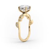 Luxurious Solarii Moissanite 2.0ct Round Cut 925 Sterling Silver Hidden Halo Engagement Ring