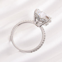 Glamorous Heart Cut 6.0ct Engagement Ring In Sterling Silver
