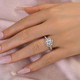 Solarii Moissanite 1.0 ct Round Cut Twist Flower Design Engagement Ring[SALE]