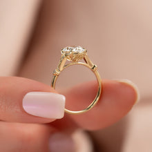 Unique Solarii Moissanite 2.0ct Oval Cut 925 Sterling Silver Side Stone Engagement Ring