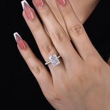 Radiant Cut White Stone White Gold Solitaire Ring