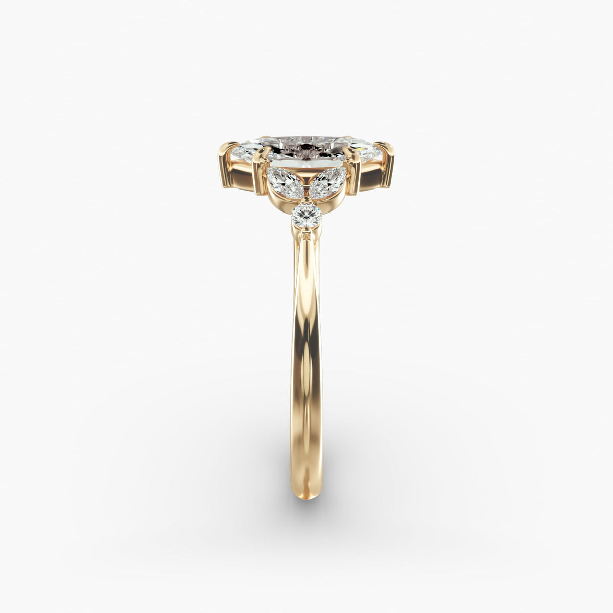 Solarii Moissanite 3.0ct Marquise Cut 925 Sterling Silver Engagement Ring