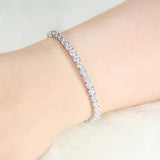 Graceful Round Cut Bracelet For Women In Sterling Silver
