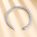 Graceful Round Cut Bracelet For Women In Sterling Silver