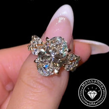 Dimensional Oval Cut 5.0 Ct 3PC Ring 925 Sterling Silver Wedding Ring Set