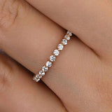 925 Sterling Silver Round Cut Eternity Band