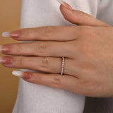 925 Sterling Silver Round Cut Eternity Band