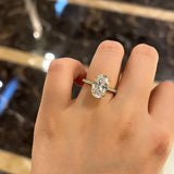 Classic Oval Cut 3.5ct Sterling Silver Engagement Ring