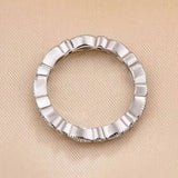 Solarii Vintage Full Eternity Art Deco Stacking Wedding Ring In 925 Sterling Silver
