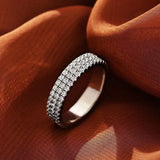 Tantalizing 925 Sterling Silver Round Cut Wedding Ring
