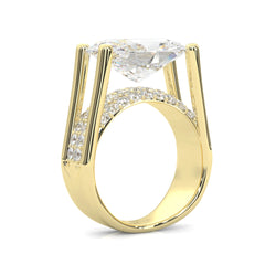 Solarii New Arrived 5.0ct Oval Cut Engagement Ring