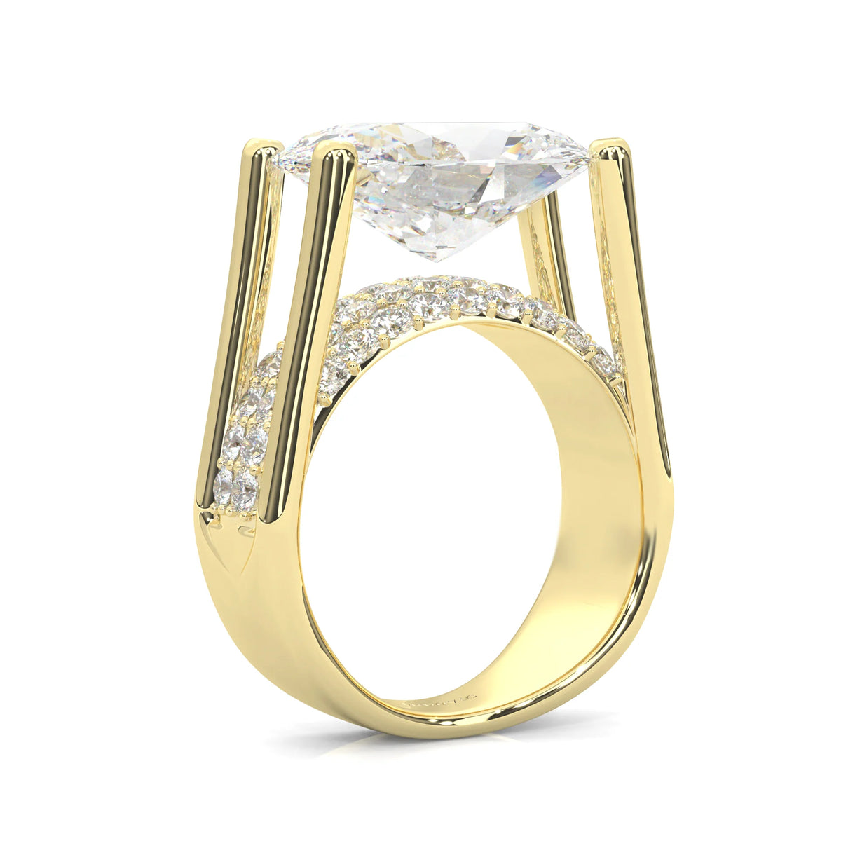 Solarii New Arrived 5.0ct Oval Cut Engagement Ring