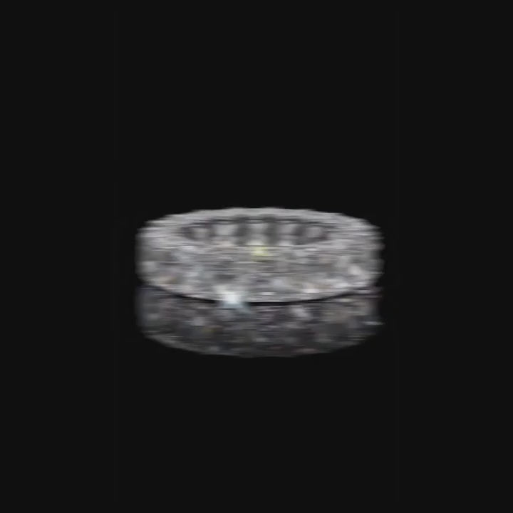 Intricate 925 Sterling Silver Radiant Cut/Round Cut Wedding Ring