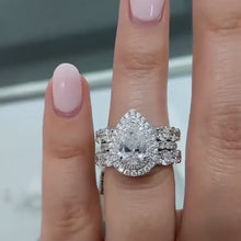 Timeless Pear Cut Bridal Set Sterling Silver