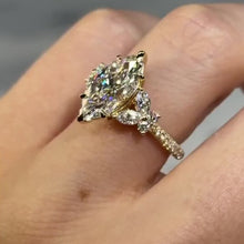 Enchanting New Arrived 3.0ct Marquise Cut Sterling Silver Engagement Ring
