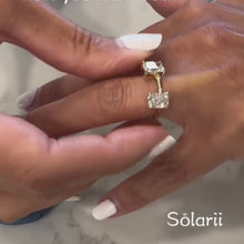 Exquisitely-crafted Radiant Cut 9.0ct TW Three-Stone Engagement Ring In Sterling Silver
