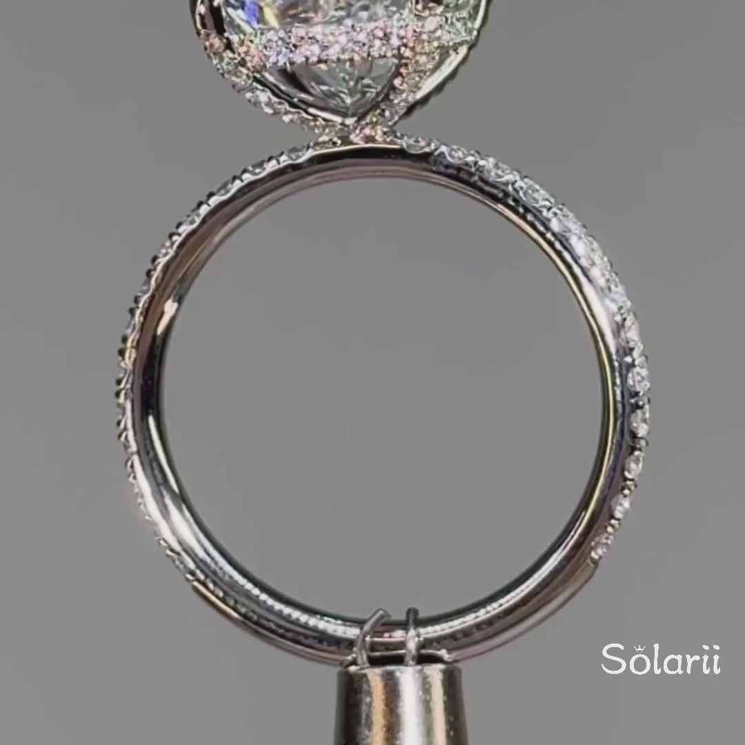 Solarii New Arrived 4.0ct Cushion Cut Engagement Ring
